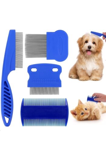 4'lü Kedi Köpek Bit Ve Pire Tarağı 4'lü Set Ince Tüy Tarama