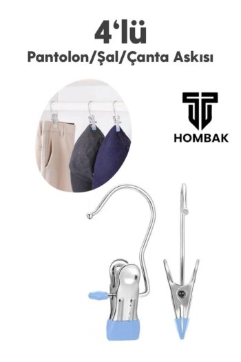 4lü Paslanmaz Çelik Pantolon,Şal,Şapka,Fular,Atkı,Çanta Askısı Mandallı