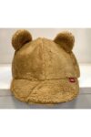 ARICI STORE 1-4 YAŞ ÇOCUK PELUŞ KIŞLIK CAMEL RENK ŞAPKA