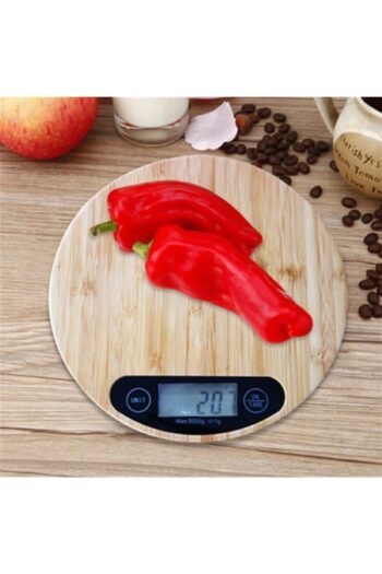 Bambu Ahşap Mutfak Terazisi 1 gr/5 KG Su Geçirmez Led Ekran