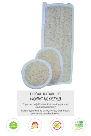 Doğal Kabak Lifi Uzun Sırt + Oval + Yüz, Banyo Kesesi, %100 Organik, Cilt Bakımı