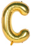 Folyo Balon C Harfi Helyum Balon 36 Cm Gold Renk - C Harf Balon - Harf Folyo Balon