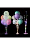 Pilli Fonksiyonlu Rgb Peri Led Işıklı 7 Li Balon Standı