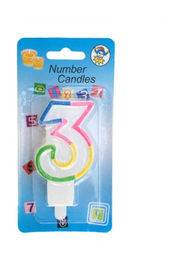 Rakamlı 3 Yaş İçin Üç Yazan Doğum Günü Mum
