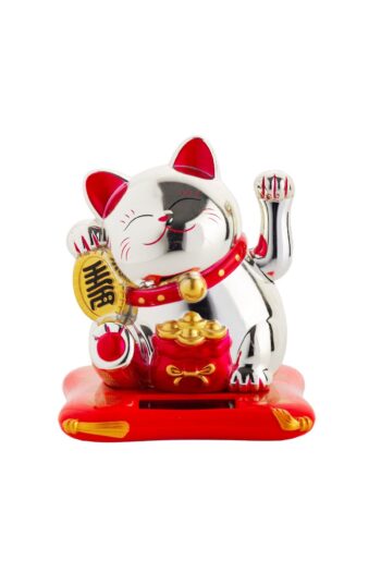 Şans Kedisi Sallanan Pati Güneş Enerjili - Şirin Orta Boy 9.2cm X 9.2cm X 11cm