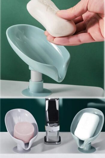 Vantuzlu Banyo Sabunluk El Sabunluğu Banyo Aksesuarı Tutucu Kaymaz Atık Giderici Aparat